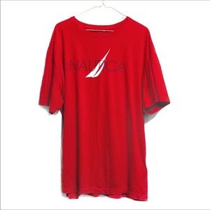 Nautica Logo Graphic Logo T Shirt XXL